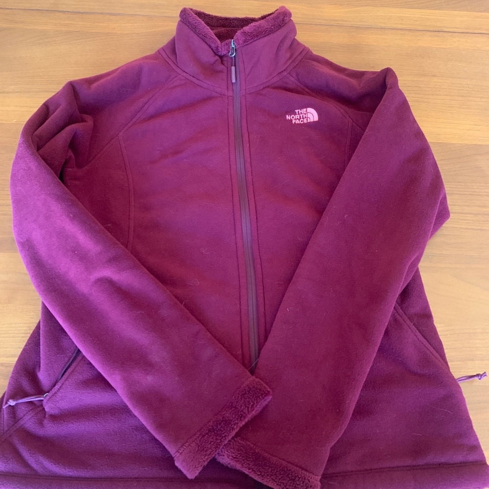 EUC cranberry colored The North Face jacket.